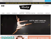 Tablet Screenshot of broadwaybounddance.com
